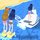 Girl Surfer 3D