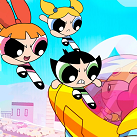 Powerpuff Girl chiến đấu robot