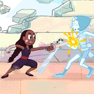 Steven Universe luyện kiếm